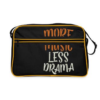 Musik Shirt - Retro Tasche - Schwarz/Gold - Vorne