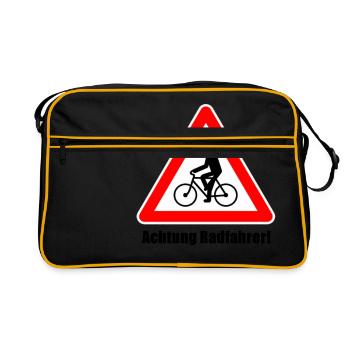 Attention cyclists - Retro Bag - black/gold - Front