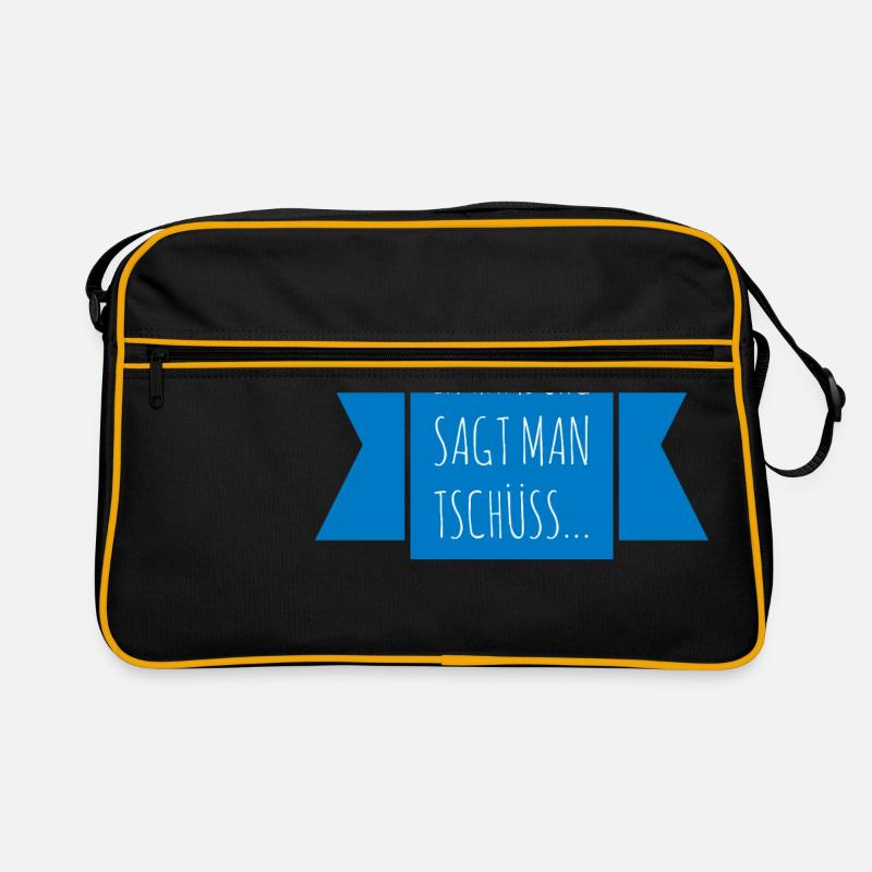 In Hamburg sagt man Tschüss - Retro Tasche - Schwarz/Gold
