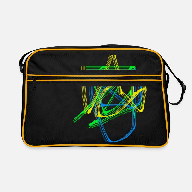 Graffiti - Retro Tasche - Schwarz/Gold