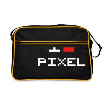 I LOVE PIXEL - Retro Bag - black/gold - Front