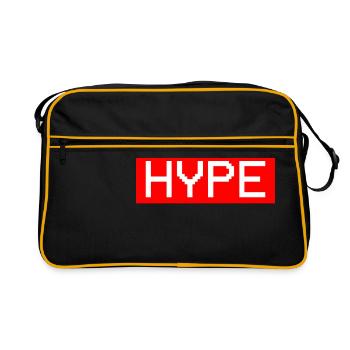 HYPE Geschenk Boxlogo Retro - Retro Tasche - Schwarz/Gold - Vorne