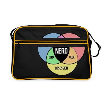 NERD SHIRT - Retro Bag - black/gold - Front