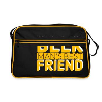 Le meilleur ami de l'homme - Sac Retro - noir/or - Devant