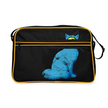 Cyclops cat Weird - Retro Bag - black/gold - Front