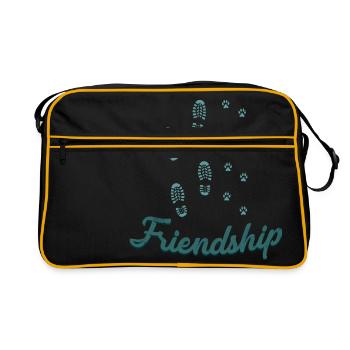 Chien d'amitié humain - Sac Retro - noir/or - Devant