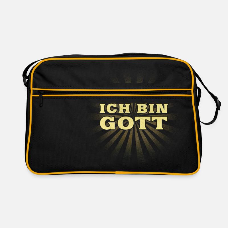 Ich bin Gott Retro Tasche