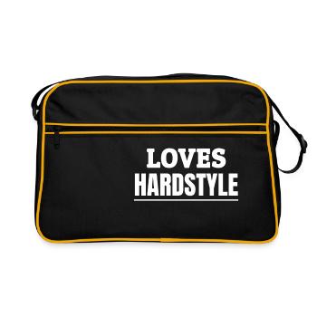 Hardstyle Merchandise | This Girl Loves Hardstyle - Retro Bag - black/gold - Front