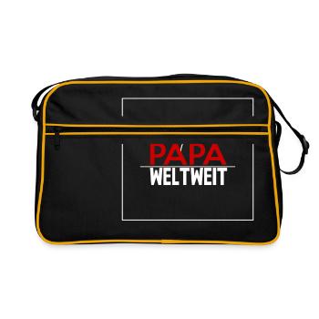 Best Father - PAPA Worldwide RED LABELED - Retro Bag - black/gold - Front