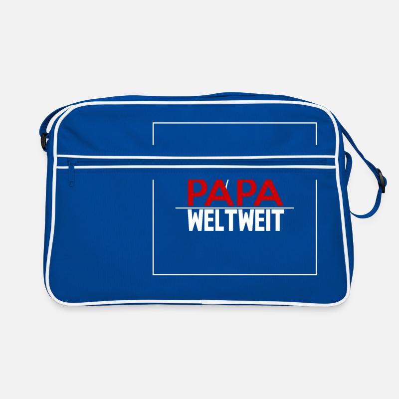 Bester Vater - PAPA Weltweit RED LABELED Retro Tasche