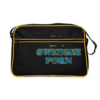 I LOVE SWEDISH PORN - Sac Retro - noir/or - Devant