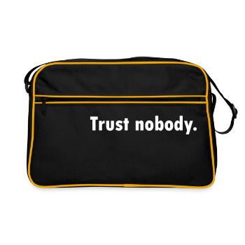Trust nobody - Do not trust anyone gift idea - Retro Bag - black/gold - Front