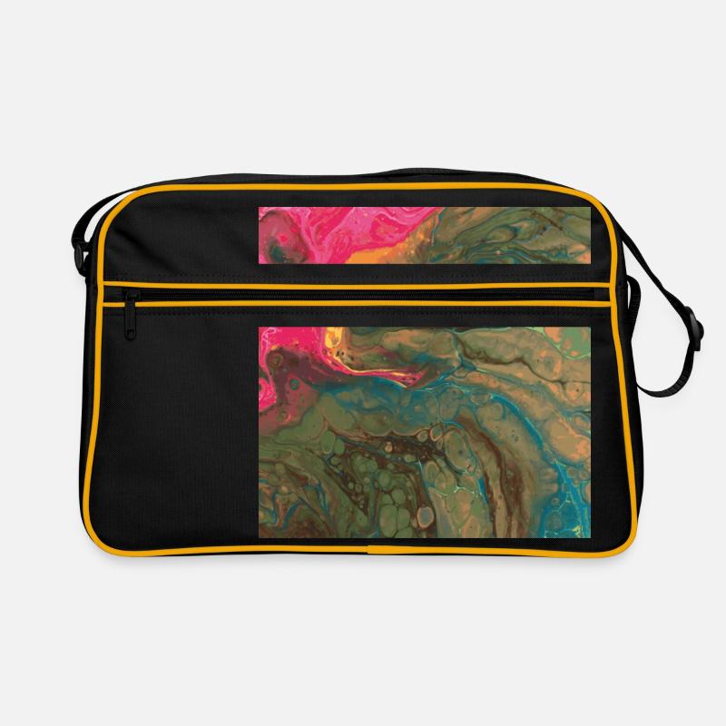 orchidée - Sac Retro - noir/or