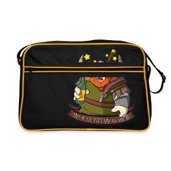 Weekend Warrior - Vikings with beer on the weekend - Retro Bag - black/gold - Front