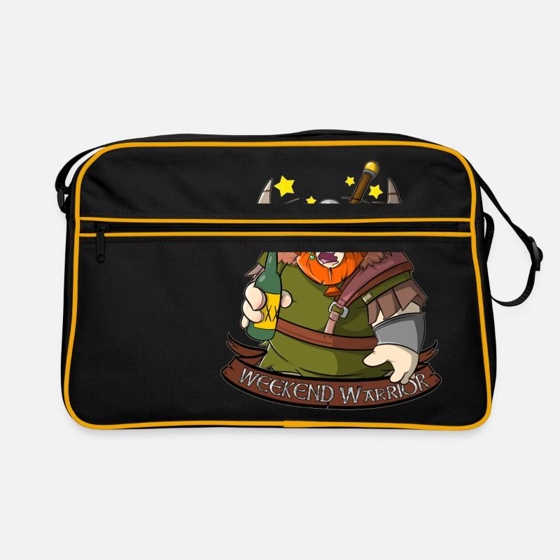 Weekend Warrior - Vikings with beer on the weekend Retro Bag