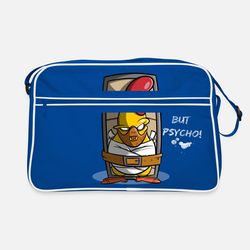 Cute but Psycho, Chicken in Straitjacket, Gift Idea Retro Bag