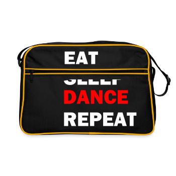Eat Sleep Dance Repeat - Retro Tasche - Schwarz/Gold - Vorne