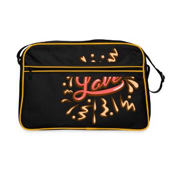 Amour amour - Sac Retro - noir/or - Devant