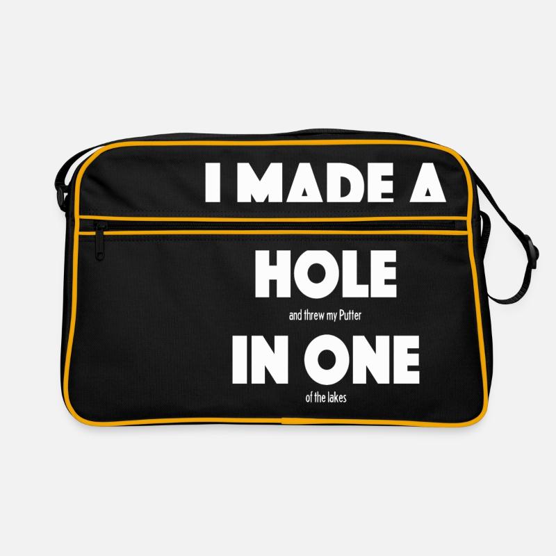 Disc golf, disc golf, golf, hole in one, funny Retro Bag