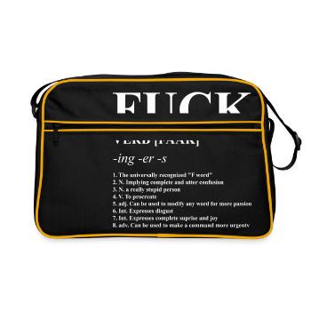 Putain, Dictionnaire, baise-toi, baise-toi - Sac Retro - noir/or - Devant