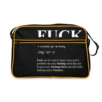 Putain, Dictionnaire, baise-toi, baise-toi - Sac Retro - noir/or - Devant