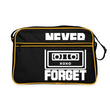 Never Forget Oldie Tape DJ Retro Old 80s - Retro Bag - black/gold - Front
