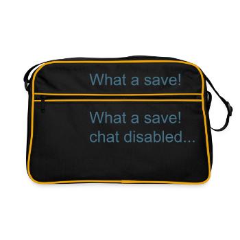 What a save! - Retro Bag - black/gold - Front
