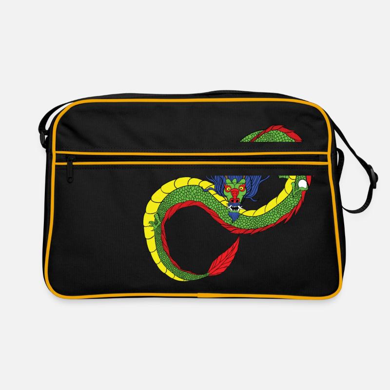 Drachen - Unendlichkeit - chinesischer Drache Retro Tasche