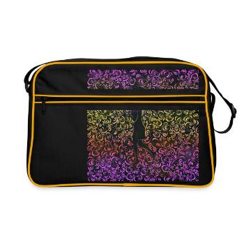 rain ornamental ornament - Retro Bag - black/gold - Front