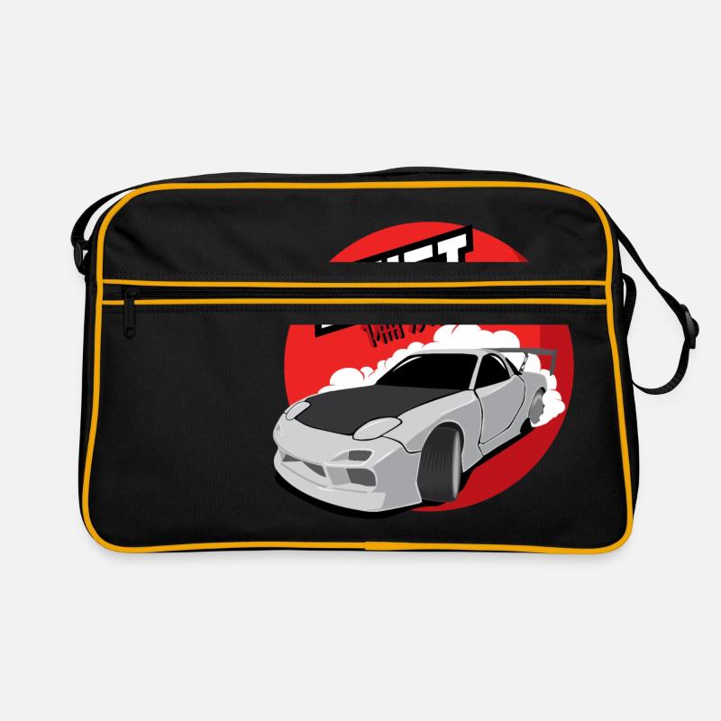 RX7 Drift - Retro Tasche - Schwarz/Gold