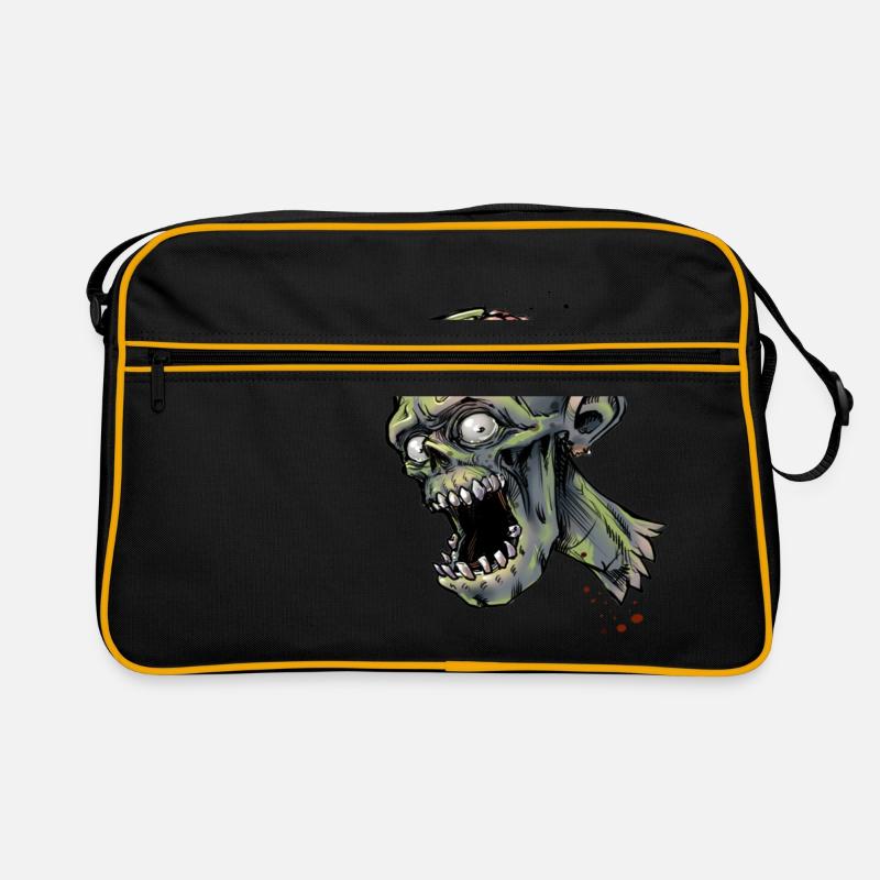 Zombie in einer Zombieapokalypse Retro Tasche