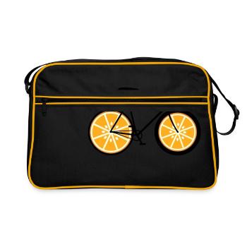 Orange bike - bike, bike, road bike, fixie - Retro Bag - black/gold - Front