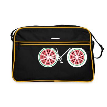 Watermelon Bicycle - Bike, Bike, Road Bike, Fixie - Retro Bag - black/gold - Front