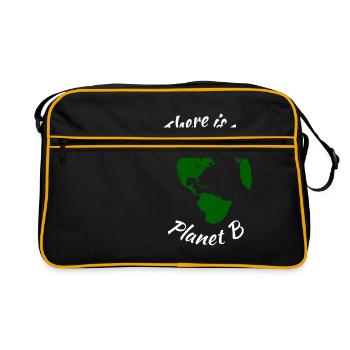 Il n'y a pas de planète B | Conception de protection de l'environnement - Sac Retro - noir/or - Devant