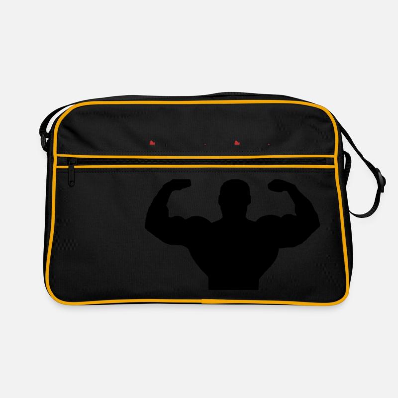 Fighting Colossus Training Motivaton Gift - Retro Bag - black/gold