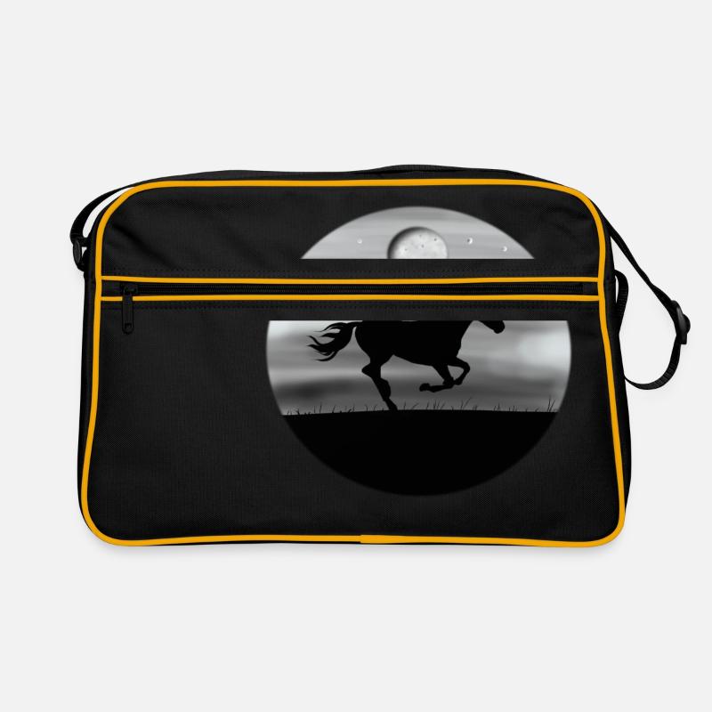 Pferd Pferde Mond Retro Tasche