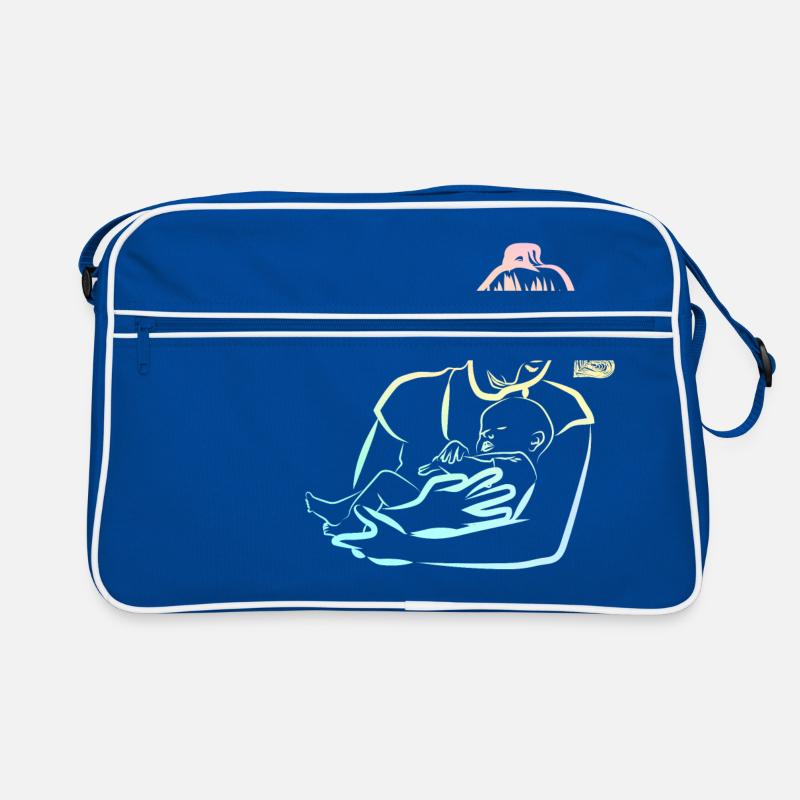 Baby Schwangerschaft Mama Kind Mutter Geschenkidee Retro Tasche