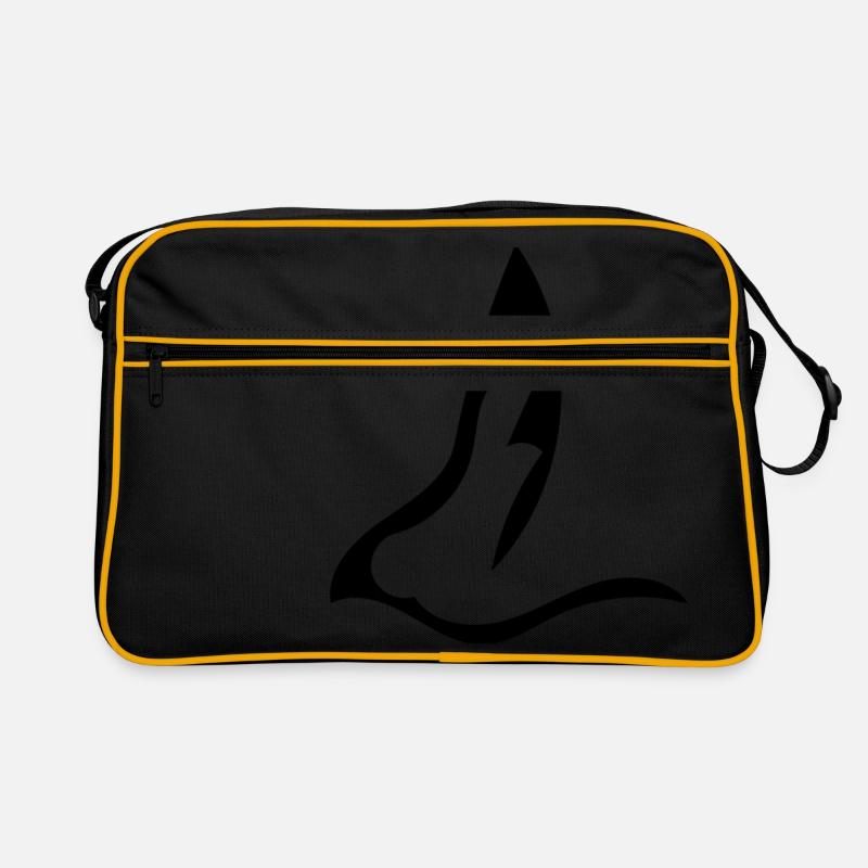Surfvogel schwarz - Retro Tasche - Schwarz/Gold