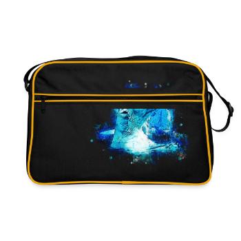 gxp ours polaire ours polaire enjoyer aquarelle splatter - Sac Retro - noir/or - Devant