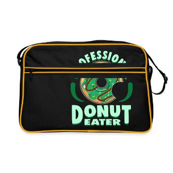 Chemise Cool Donut 'Professionnelle Donut Eater' - Sac Retro - noir/or - Devant