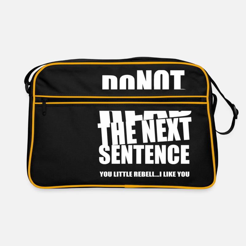 Des phrases drôles - Sac Retro - noir/or