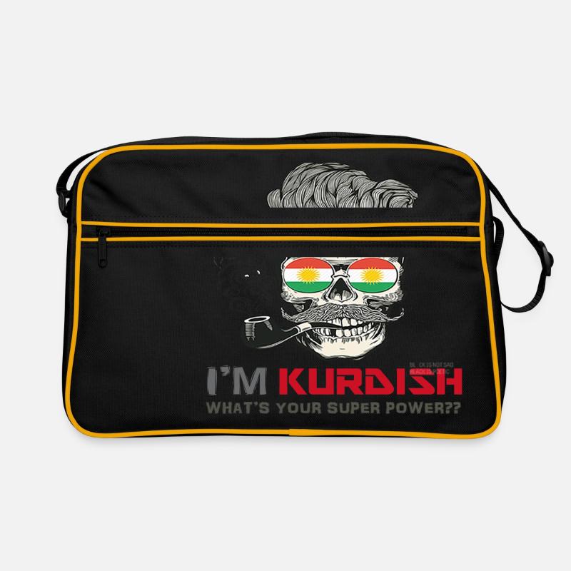 kurde tshirt for kurd - Retro Bag - black/gold