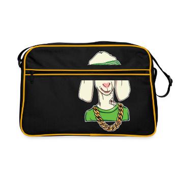 Hiphop de chèvre - chèvre - HipHop - Sac Retro - noir/or - Devant