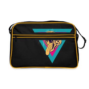 Leopard - Retro Tasche - Schwarz/Gold - Vorne