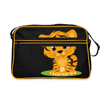 Doux bébé tigre - Sac Retro - noir/or - Devant
