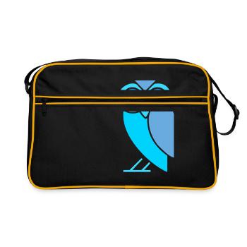 Eule - Retro Tasche - Schwarz/Gold - Vorne