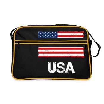 United States - Retro Bag - black/gold - Front