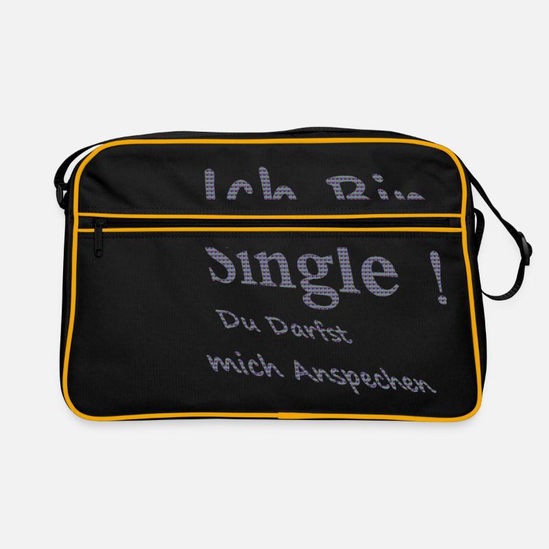 Ich bin single! du Darfst mich ansprechen Retro Tasche