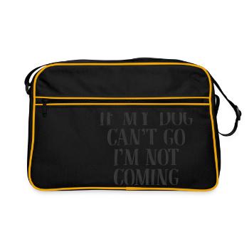 Amour de chien chien chiens - Sac Retro - noir/or - Devant