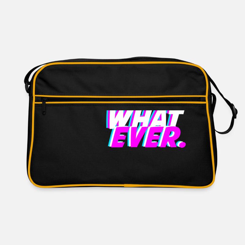 what ever., typography - Retro Bag - black/gold
